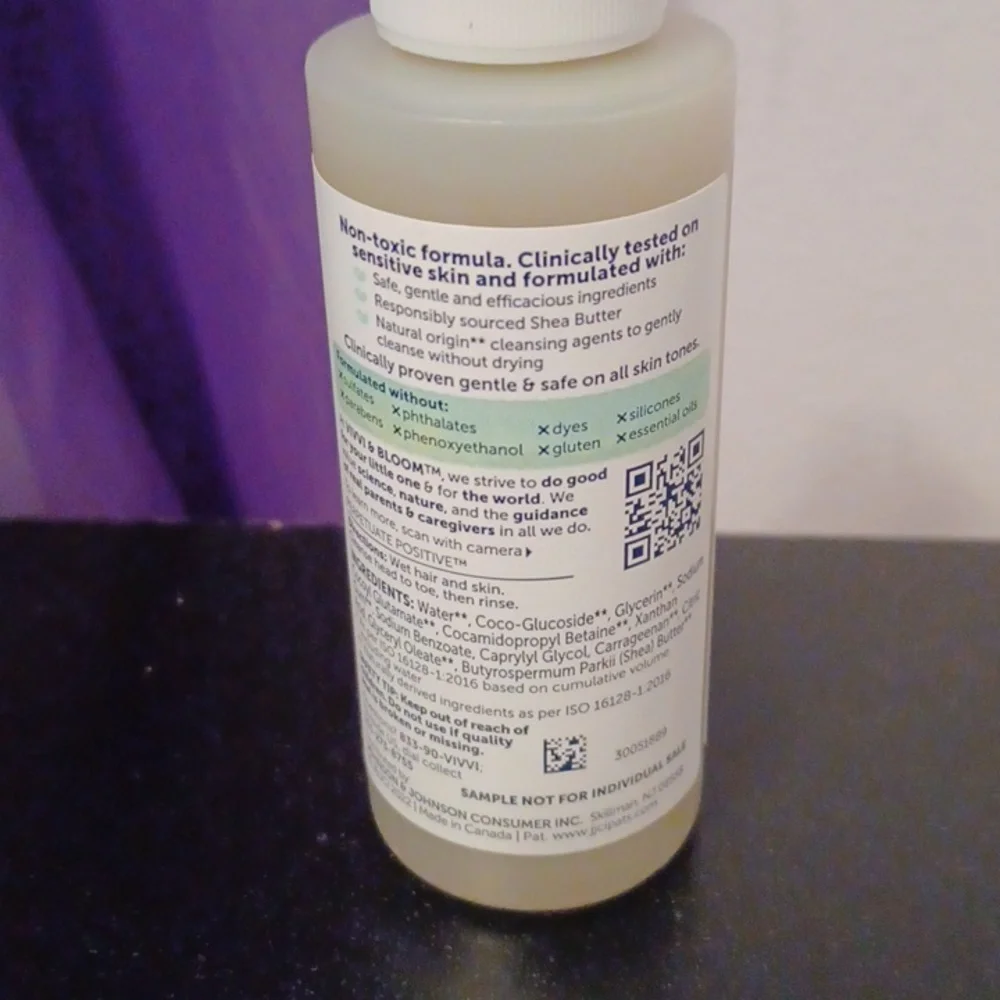 New Vivvi & Bloom 2-in-1 Baby Wash & Shampoo Cleansing Gel 2 fl oz.